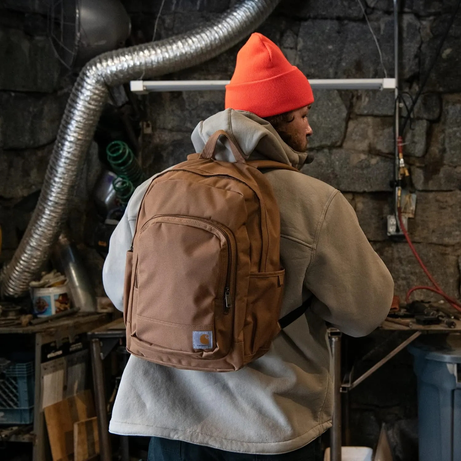 Carhartt 25L Classic Backpack, Durable Water-Resistant Pack with Laptop Sleeve, Black, Contains PFAS