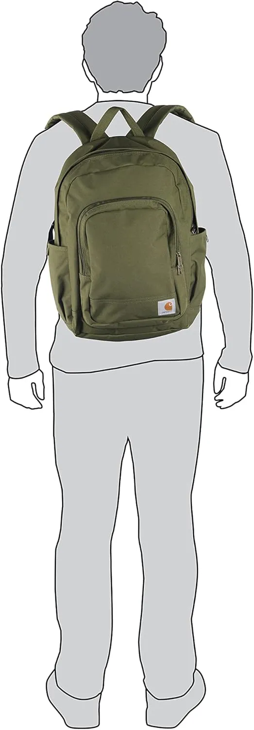 Carhartt 25L Classic Backpack, Durable Water-Resistant Pack with Laptop Sleeve, Black, Contains PFAS
