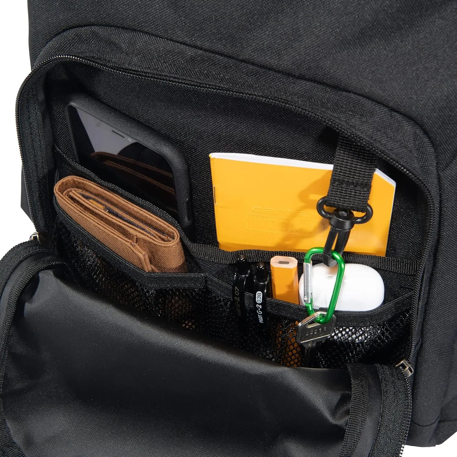 Carhartt 25L Classic Backpack, Durable Water-Resistant Pack with Laptop Sleeve, Black, Contains PFAS