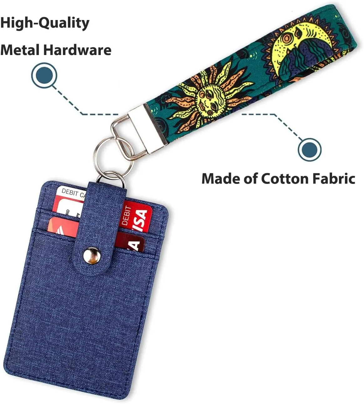 CELOKIY Cool Wristlet Keychain Holder - Hand Wrist Lanyard for Keys and Wallets