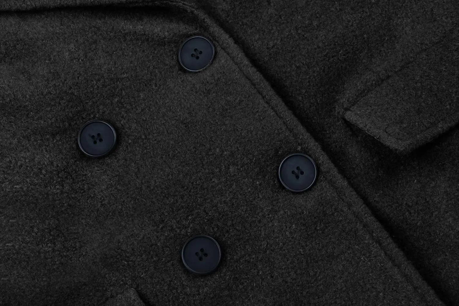 CHARTOU Women Oversized Long Winter Coats Warm Wool Blend Pea Trench Coat Overcoat