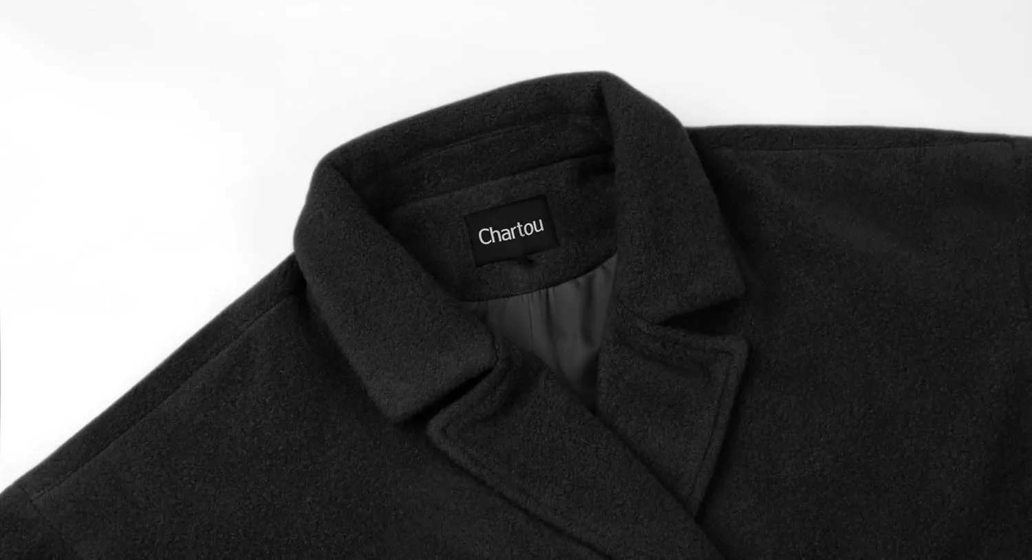 CHARTOU Women Oversized Long Winter Coats Warm Wool Blend Pea Trench Coat Overcoat