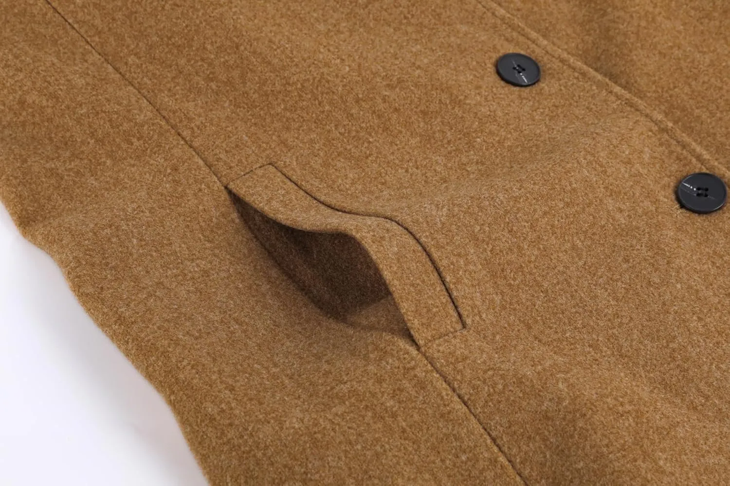 CHARTOU Women's Casual Thicken Wool Blend Stand Collar Single Breasted Pea Coat