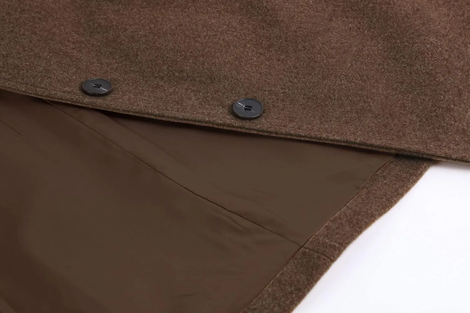 CHARTOU Women's Casual Thicken Wool Blend Stand Collar Single Breasted Pea Coat