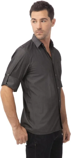 Chef Works Men's Detroit Long Sleeve Denim Shirt