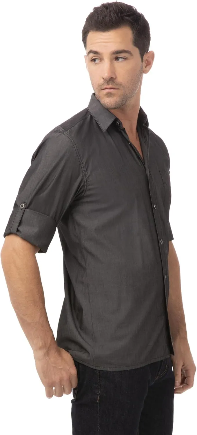 Chef Works Men's Detroit Long Sleeve Denim Shirt