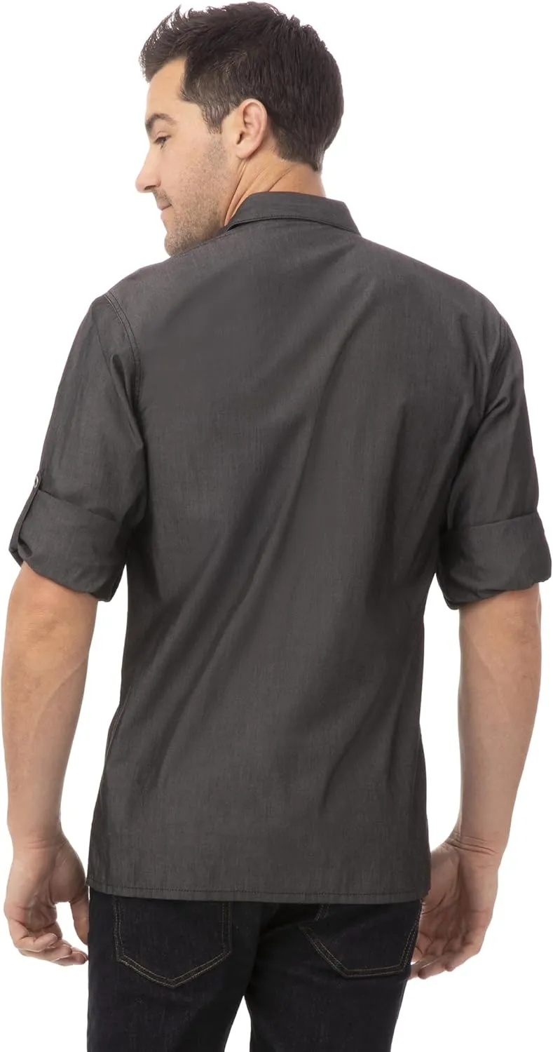 Chef Works Men's Detroit Long Sleeve Denim Shirt