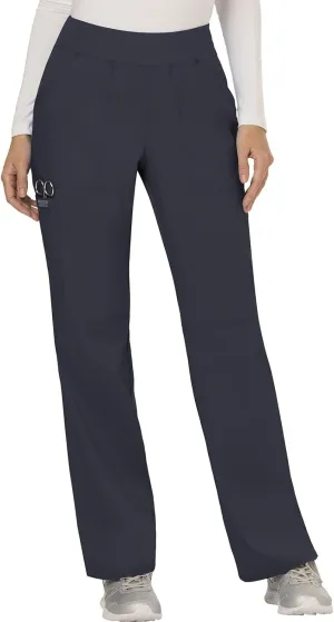 Cherokee Women Scrub Pant with Straight Leg Pull-on Pant Medical Bottom with 4 Pocket & 2-Way Stretch Fabric - WW110