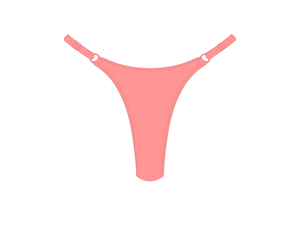 Coral Bow Tie Bottoms
