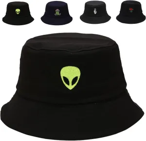 Cotton Bucket Hat for Women Men Summer Travel Sun Beach Bucket Cap, Unisex Outdoor Fisherman Hat
