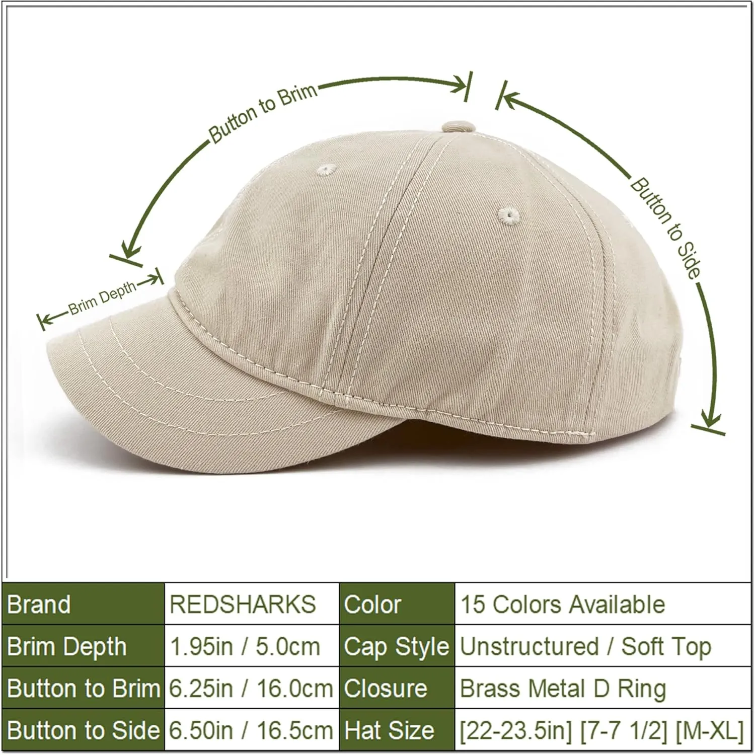 Cotton Short Bill Baseball Caps for Women Mens Plain Unstructured Short Brim Ball Hats for Running Umpire Cap