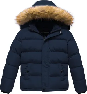 CREATMO US Boy's Water Resistant Winter Coats Warm Fleece Lined Outwear Windbreaker Ski Jacket
