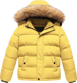 CREATMO US Boy's Water Resistant Winter Coats Warm Fleece Lined Outwear Windbreaker Ski Jacket