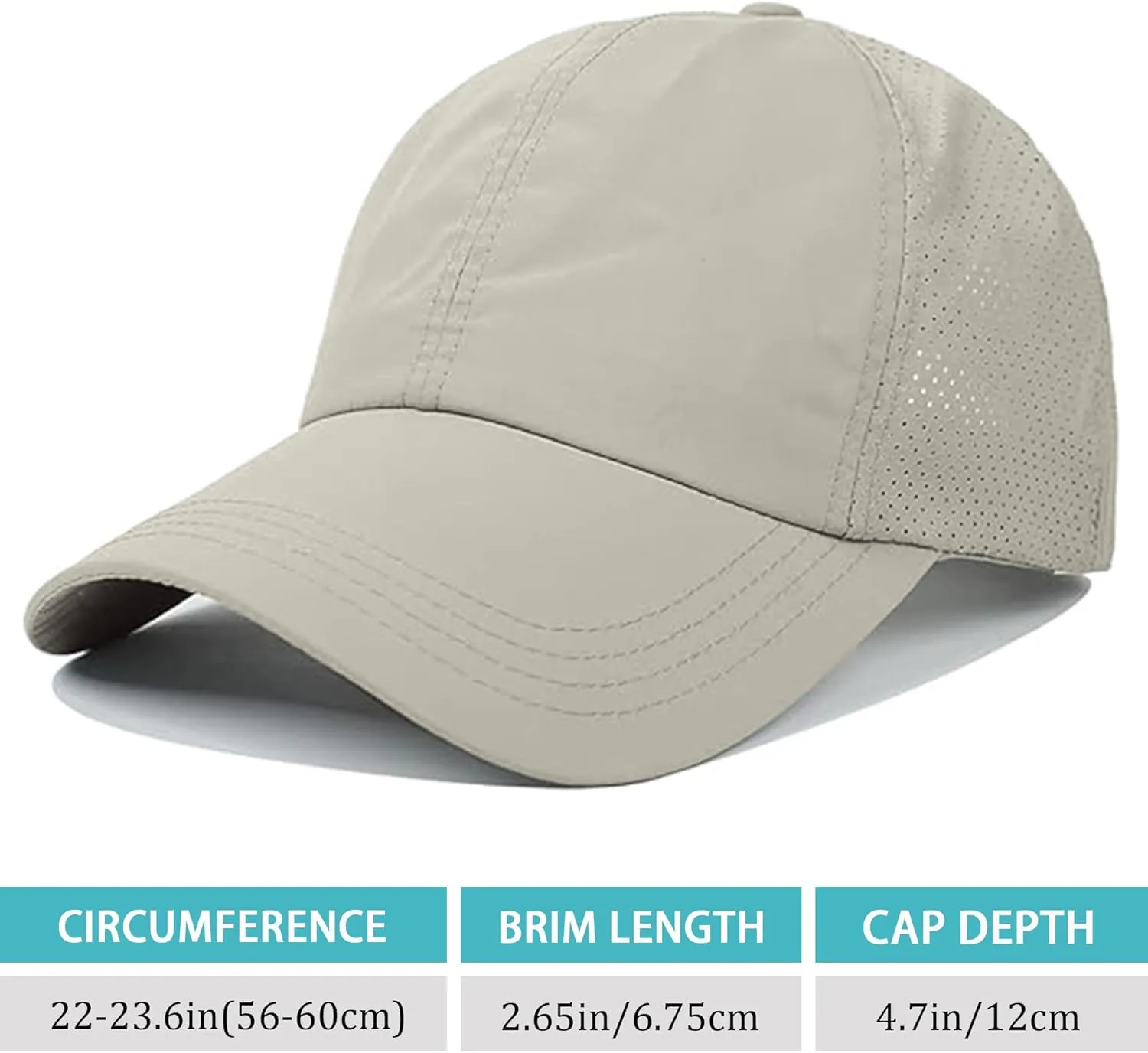 Criss Cross Ponytail Baseball Cap for Women Adjustable High Messy Bun Trucker Hats Quick Drying Mesh PonyCap
