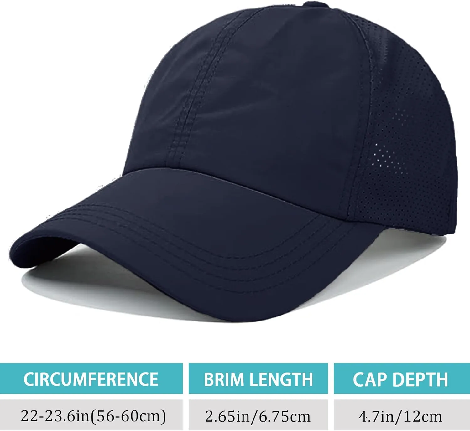 Criss Cross Ponytail Baseball Cap for Women Adjustable High Messy Bun Trucker Hats Quick Drying Mesh PonyCap