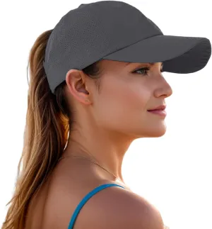 Criss Cross Ponytail Baseball Cap for Women Adjustable High Messy Bun Trucker Hats Quick Drying Mesh PonyCap