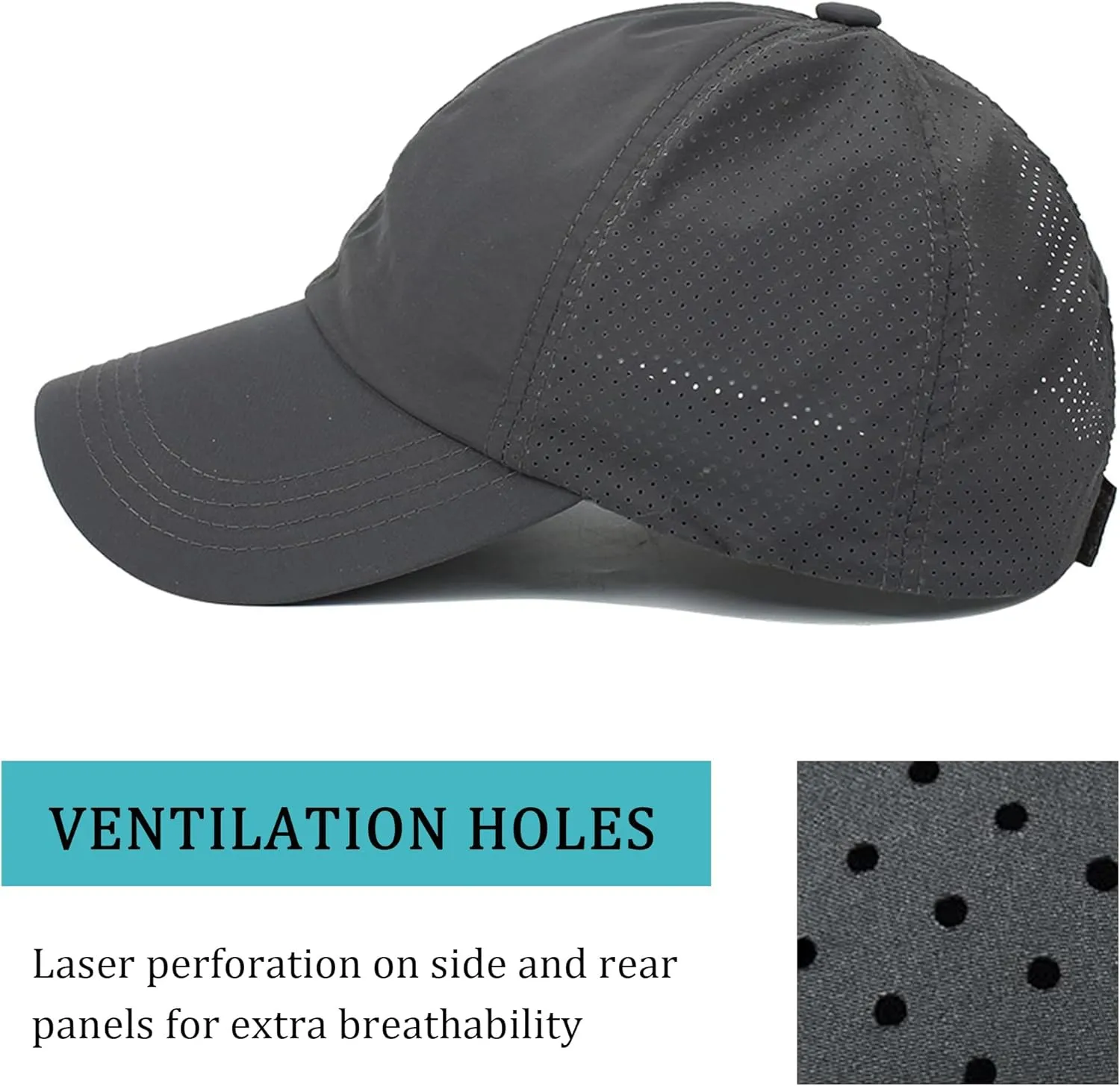 Criss Cross Ponytail Baseball Cap for Women Adjustable High Messy Bun Trucker Hats Quick Drying Mesh PonyCap