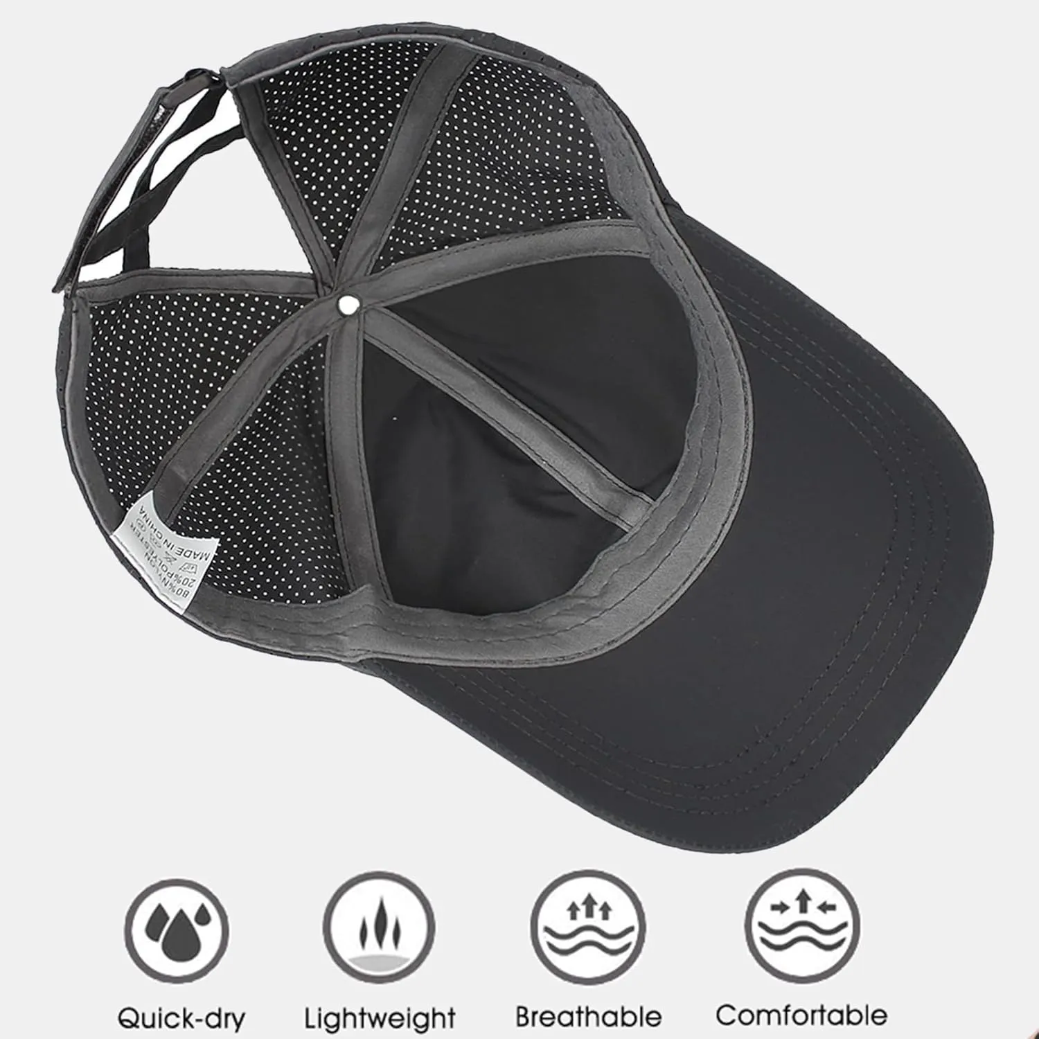 Criss Cross Ponytail Baseball Cap for Women Adjustable High Messy Bun Trucker Hats Quick Drying Mesh PonyCap