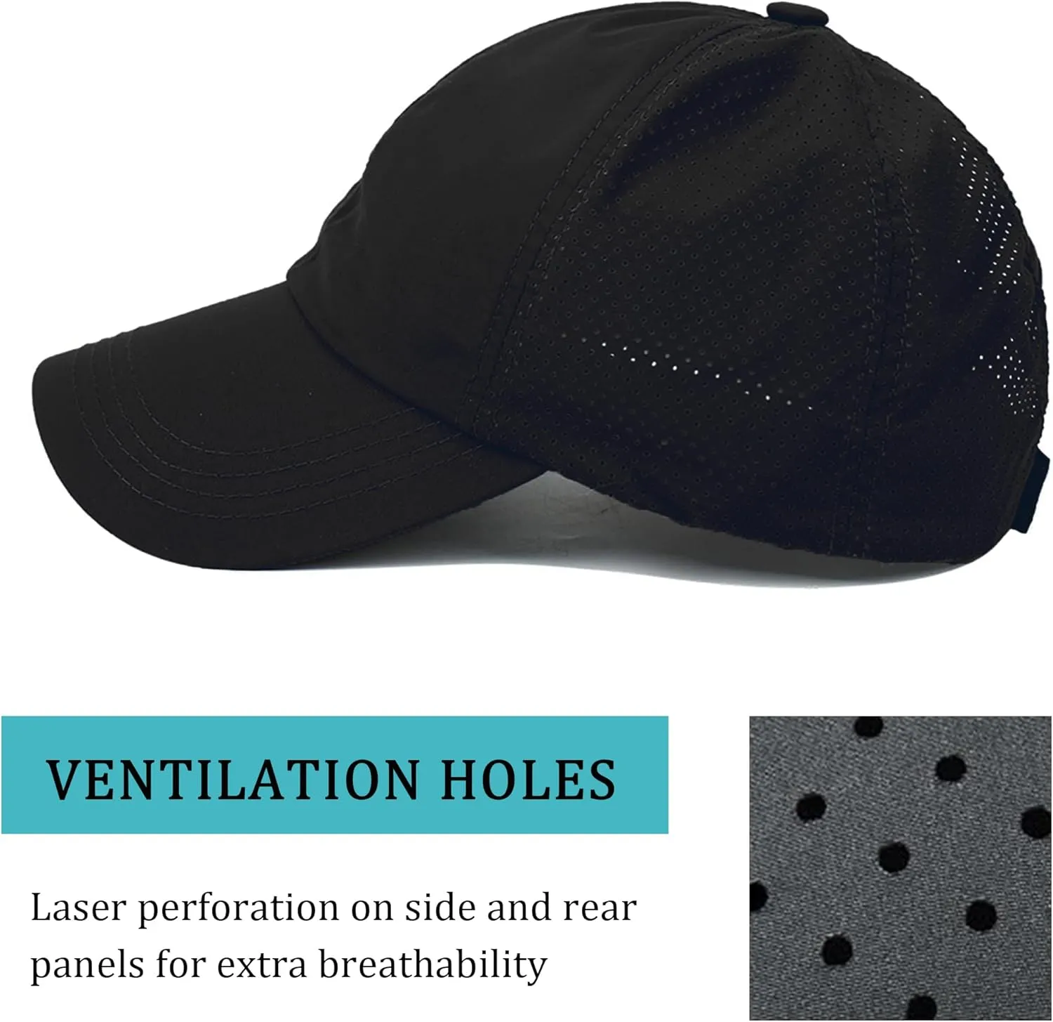 Criss Cross Ponytail Baseball Cap for Women Adjustable High Messy Bun Trucker Hats Quick Drying Mesh PonyCap
