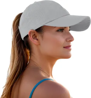 Criss Cross Ponytail Baseball Cap for Women Adjustable High Messy Bun Trucker Hats Quick Drying Mesh PonyCap