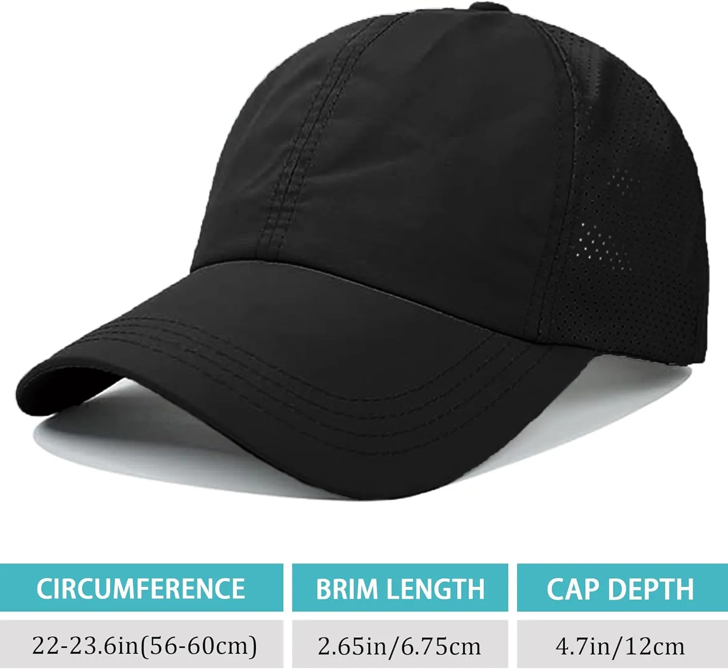 Criss Cross Ponytail Baseball Cap for Women Adjustable High Messy Bun Trucker Hats Quick Drying Mesh PonyCap
