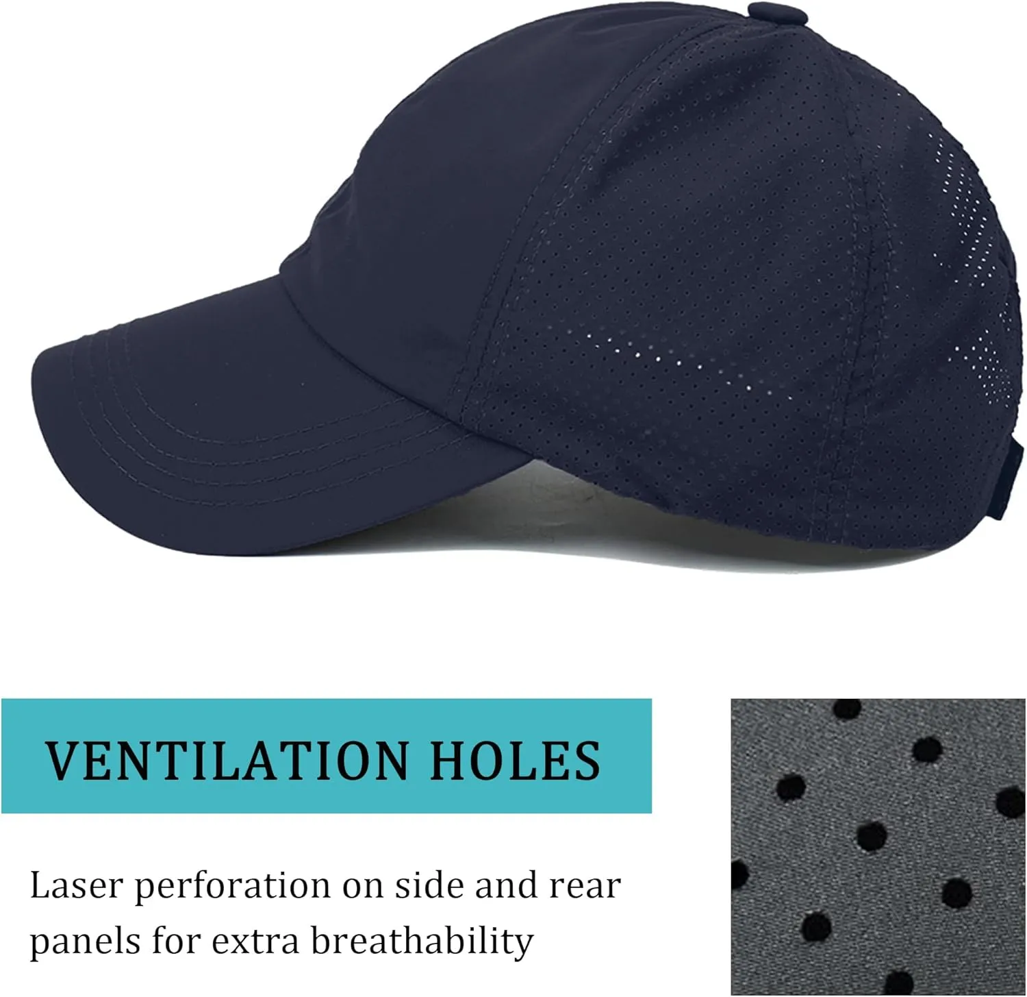 Criss Cross Ponytail Baseball Cap for Women Adjustable High Messy Bun Trucker Hats Quick Drying Mesh PonyCap