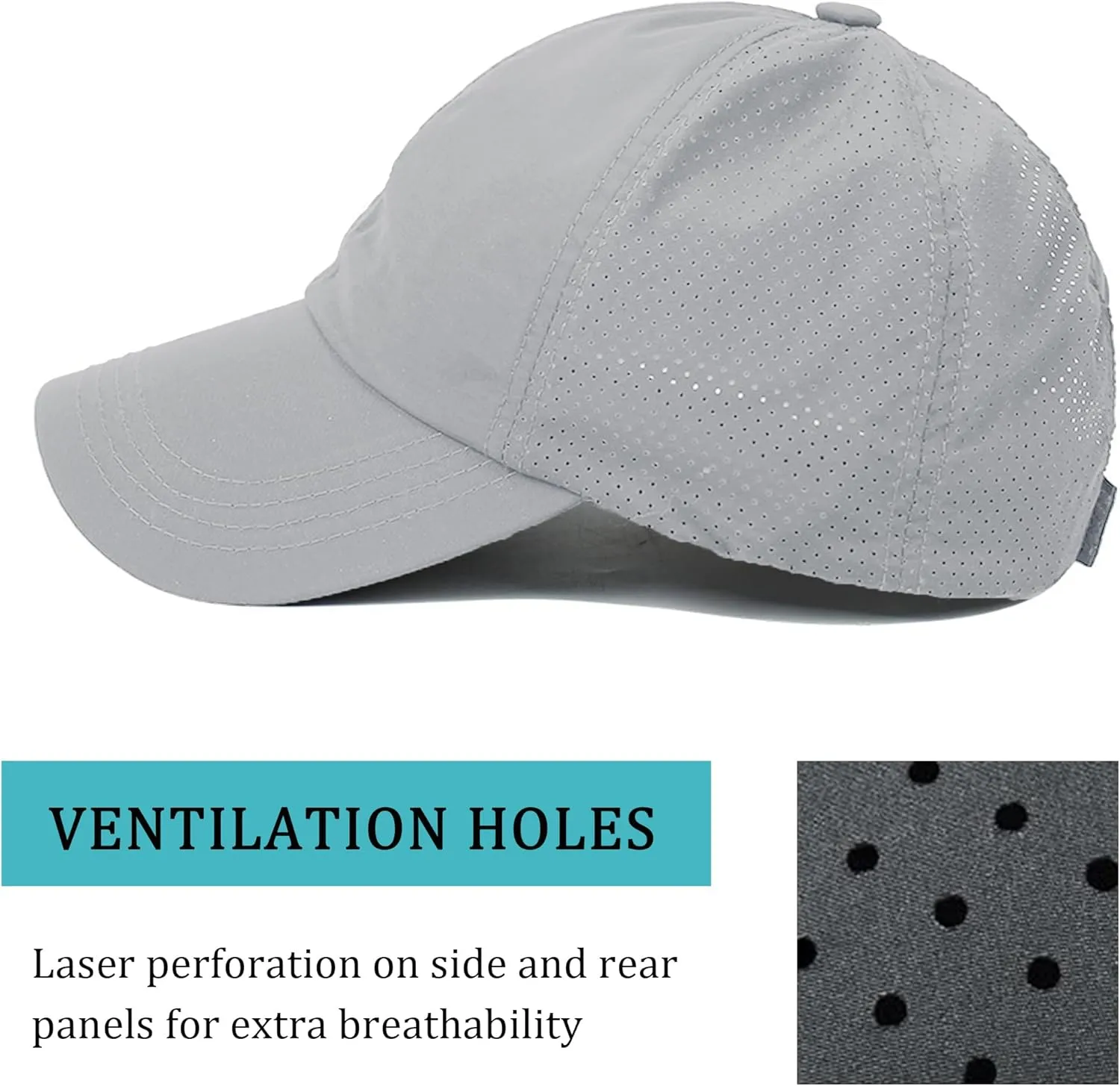 Criss Cross Ponytail Baseball Cap for Women Adjustable High Messy Bun Trucker Hats Quick Drying Mesh PonyCap