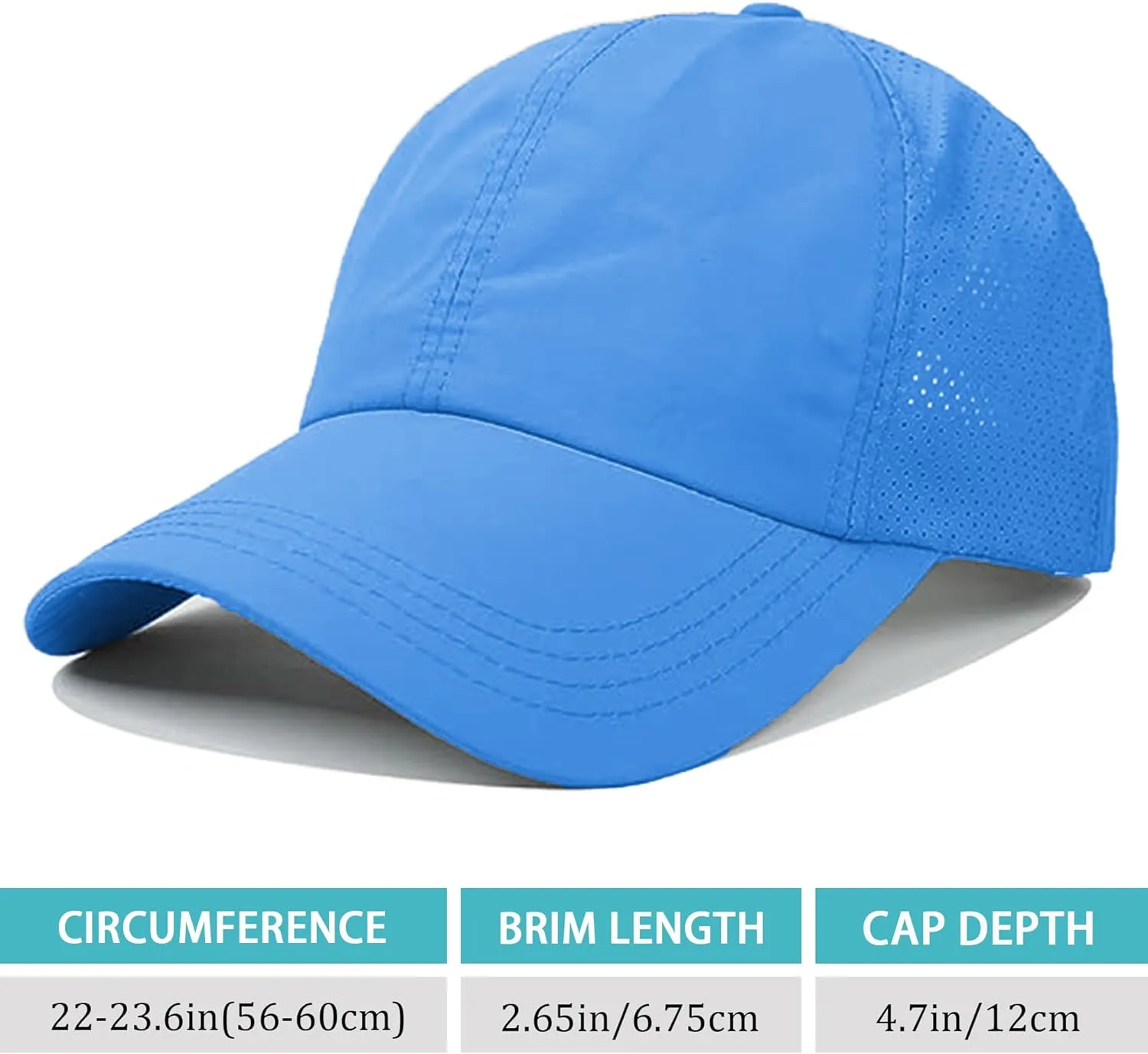 Criss Cross Ponytail Baseball Cap for Women Adjustable High Messy Bun Trucker Hats Quick Drying Mesh PonyCap