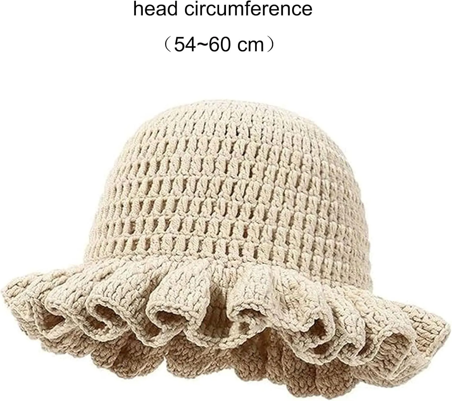 Crochet Bucket Hat Women Trendy Knit Floppy Cap Cute Boho Handmade Beanies Outdoor Boho Travel Fishing Hat