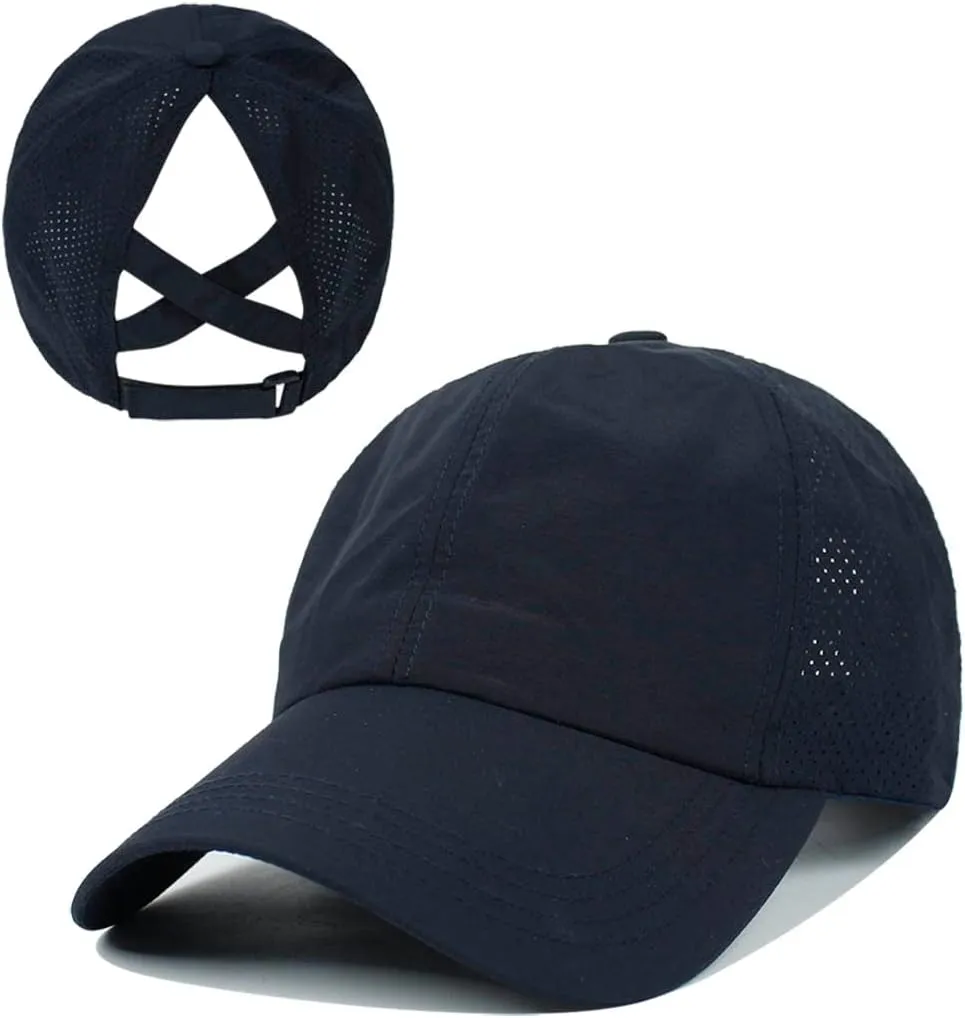 Cross Hat Womens Baseball Cap -Cross Ponytail Hat Baseball Cap