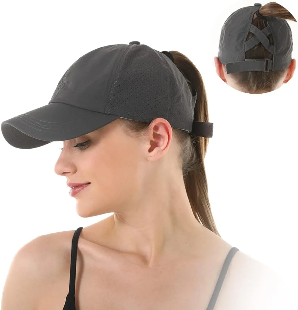 Cross Hat Womens Baseball Cap -Cross Ponytail Hat Baseball Cap