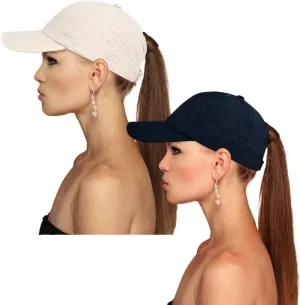 Cross Hat Womens Baseball Cap -Cross Ponytail Hat Baseball Cap