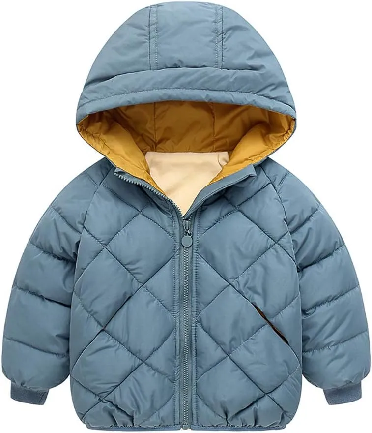 Curipeer Boys Girls Winter Jacket with Hooded Warm Snow Toddler Outer Clothing