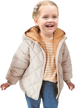 Curipeer Boys Girls Winter Jacket with Hooded Warm Snow Toddler Outer Clothing