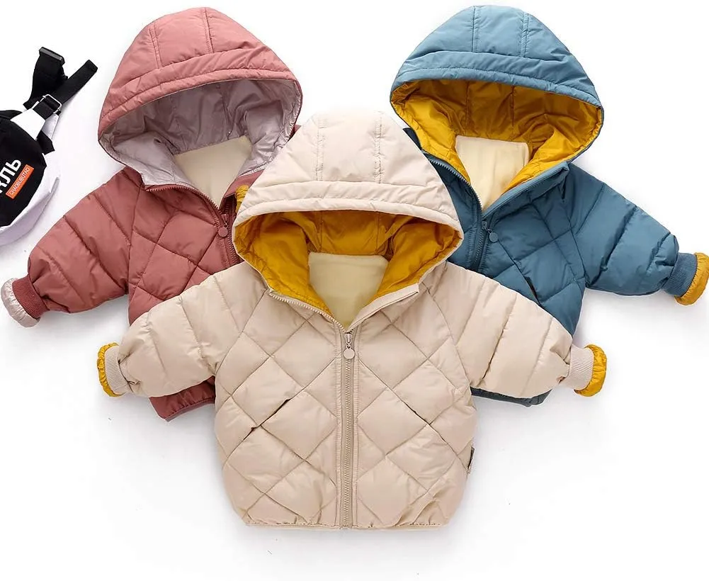 Curipeer Boys Girls Winter Jacket with Hooded Warm Snow Toddler Outer Clothing