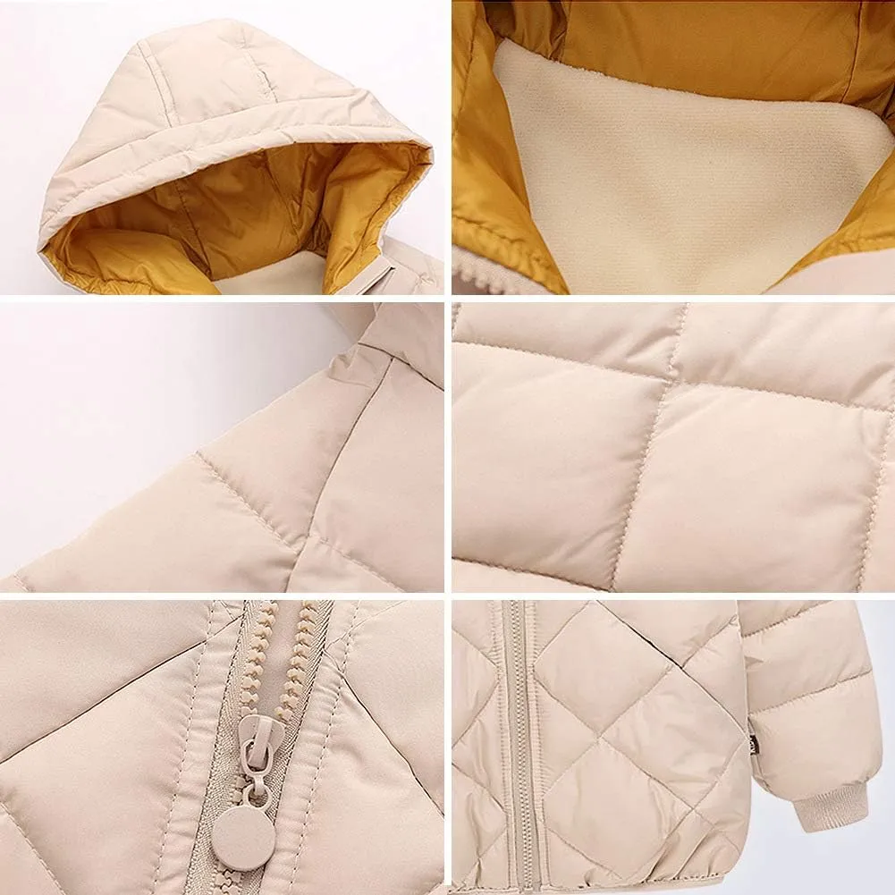 Curipeer Boys Girls Winter Jacket with Hooded Warm Snow Toddler Outer Clothing