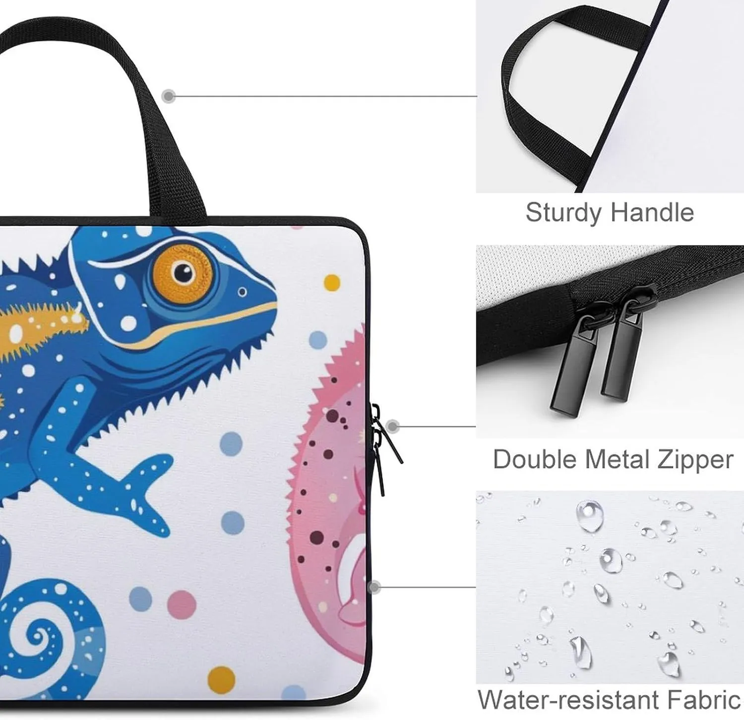 Cute Dog Pattern Laptop Bag Water-resistant Laptop Sleeve Handle Notebook Computer Case Briefcase