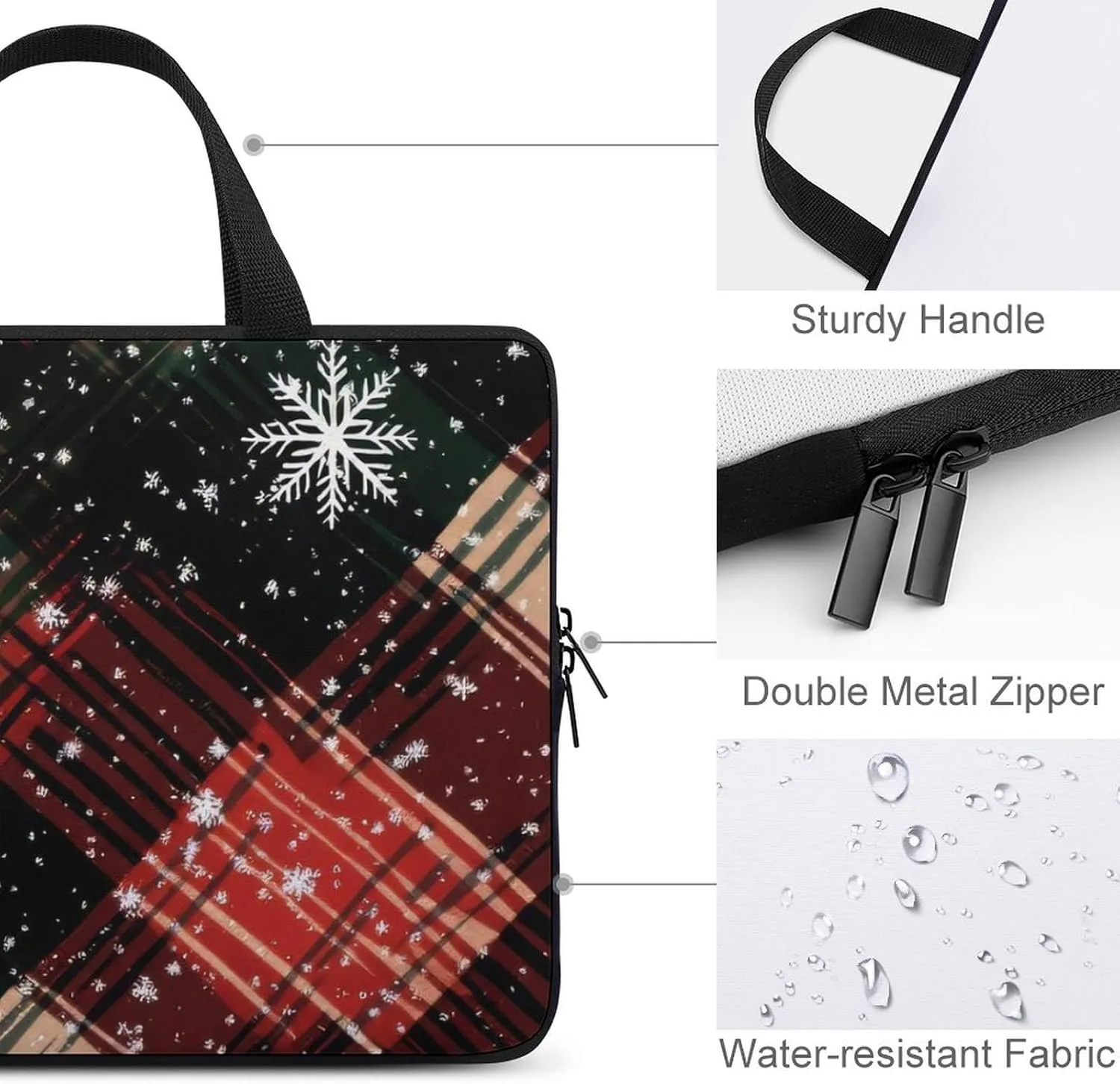 Cute Dog Pattern Laptop Bag Water-resistant Laptop Sleeve Handle Notebook Computer Case Briefcase