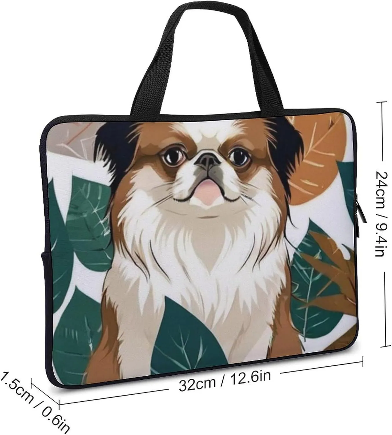 Cute Dog Pattern Laptop Bag Water-resistant Laptop Sleeve Handle Notebook Computer Case Briefcase