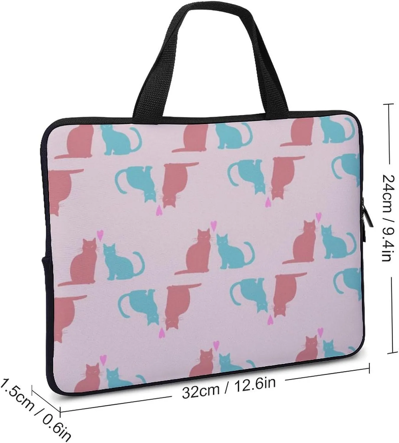 Cute Dog Pattern Laptop Bag Water-resistant Laptop Sleeve Handle Notebook Computer Case Briefcase