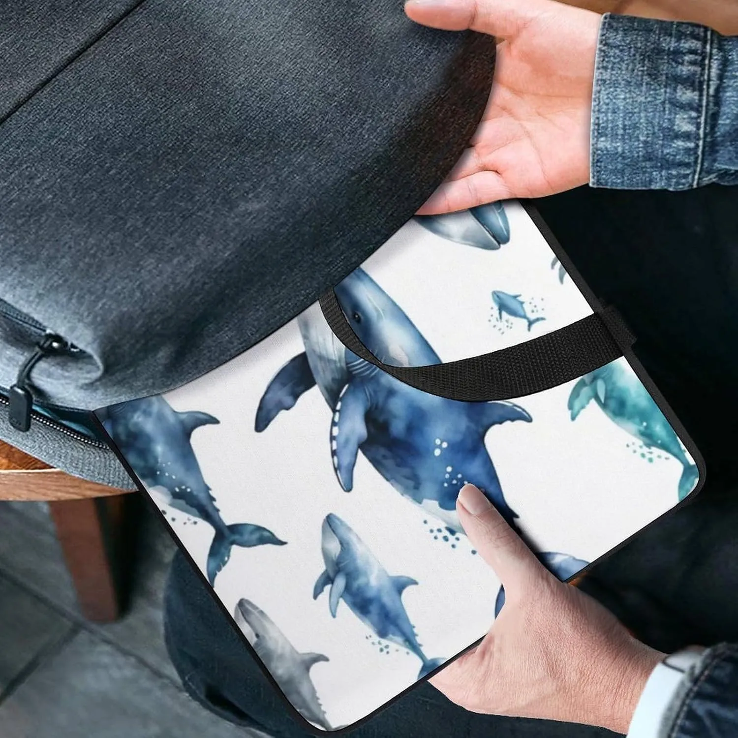 Cute Dog Pattern Laptop Bag Water-resistant Laptop Sleeve Handle Notebook Computer Case Briefcase