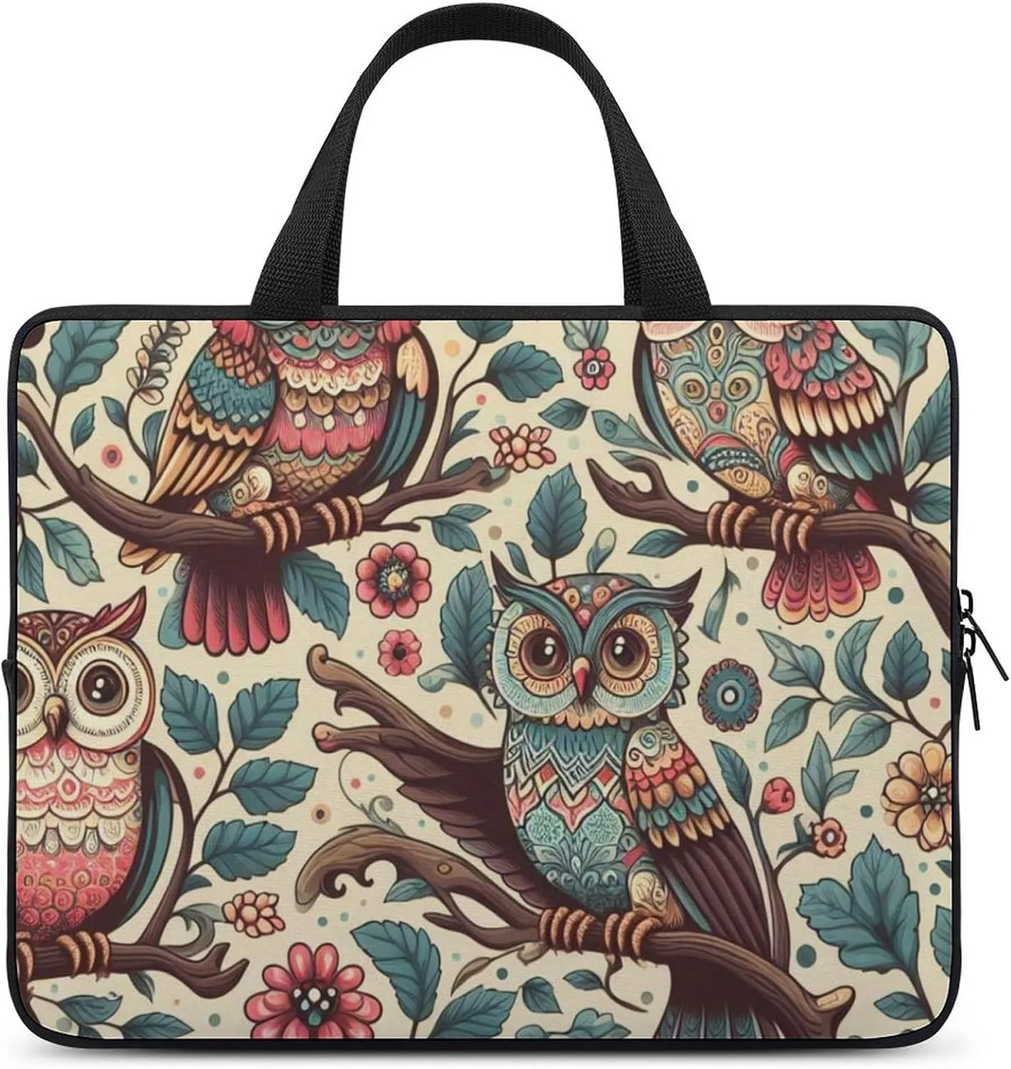 Cute Dog Pattern Laptop Bag Water-resistant Laptop Sleeve Handle Notebook Computer Case Briefcase