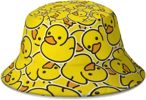 Cute Duck Bucket Hats Fashion Beach Sun Cap Packable Outdoor Fisherman Hat for Women and Men
