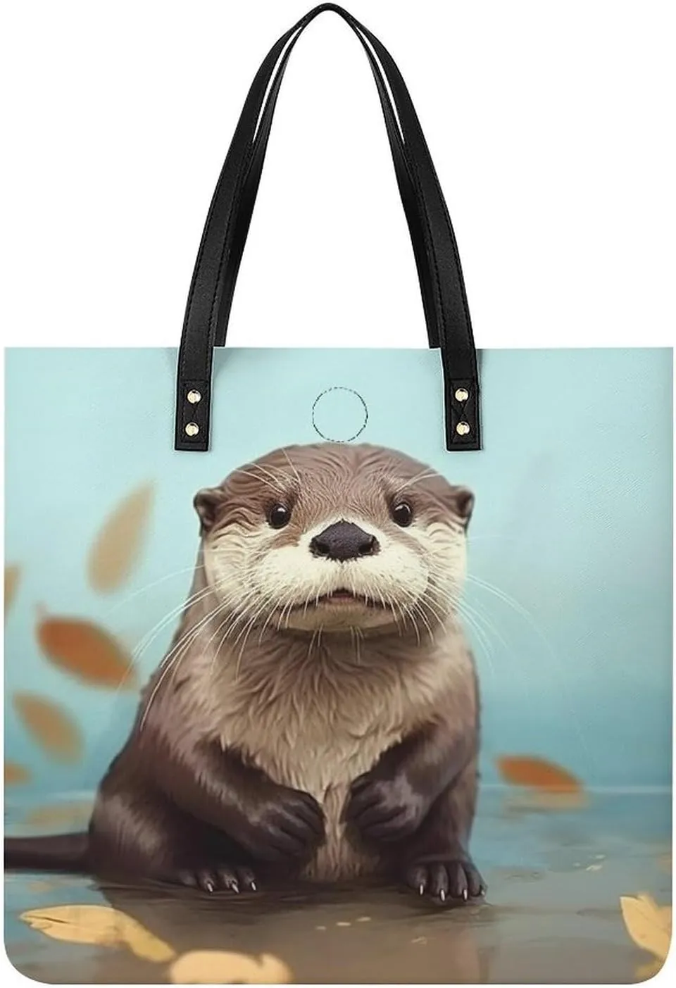 Cute Otter Tote Bag Durable Water-Resistant Handbags Lightweight Tote for Travel Work Book