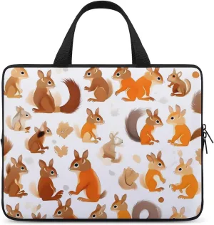 Cute Squirrels Laptop Bag Durable Laptop Sleeve Water-Resistant Notebook Bag for Computer Or Tablet