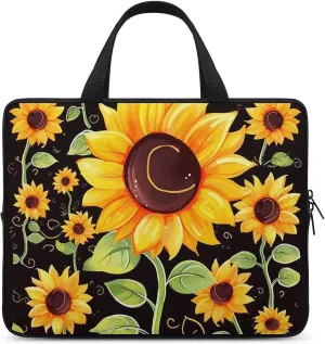 Cute Sunflower Laptop Bag Durable Laptop Sleeve Water-Resistant Notebook Bag for Computer Or Tablet