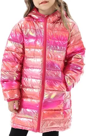 Cutemile 6-12 Years Girls Winter Jacket Long Puffer Coat Water Resistant with Hooded