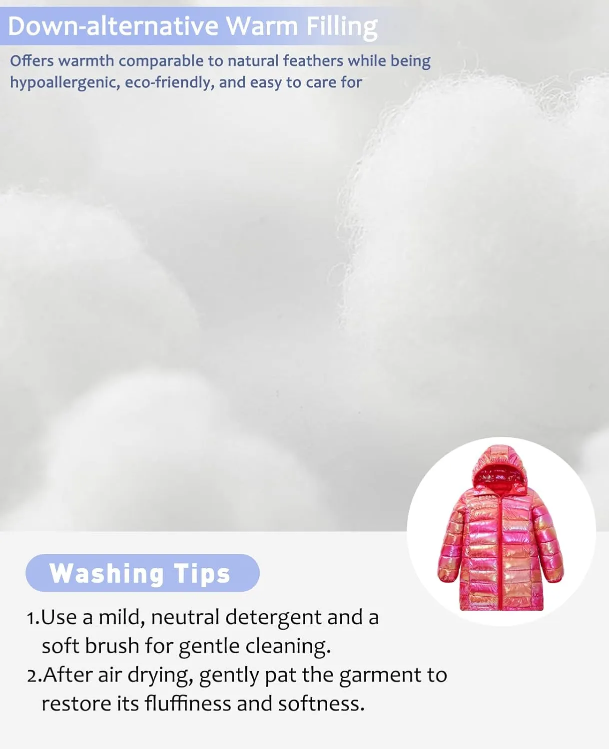 Cutemile 6-12 Years Girls Winter Jacket Long Puffer Coat Water Resistant with Hooded