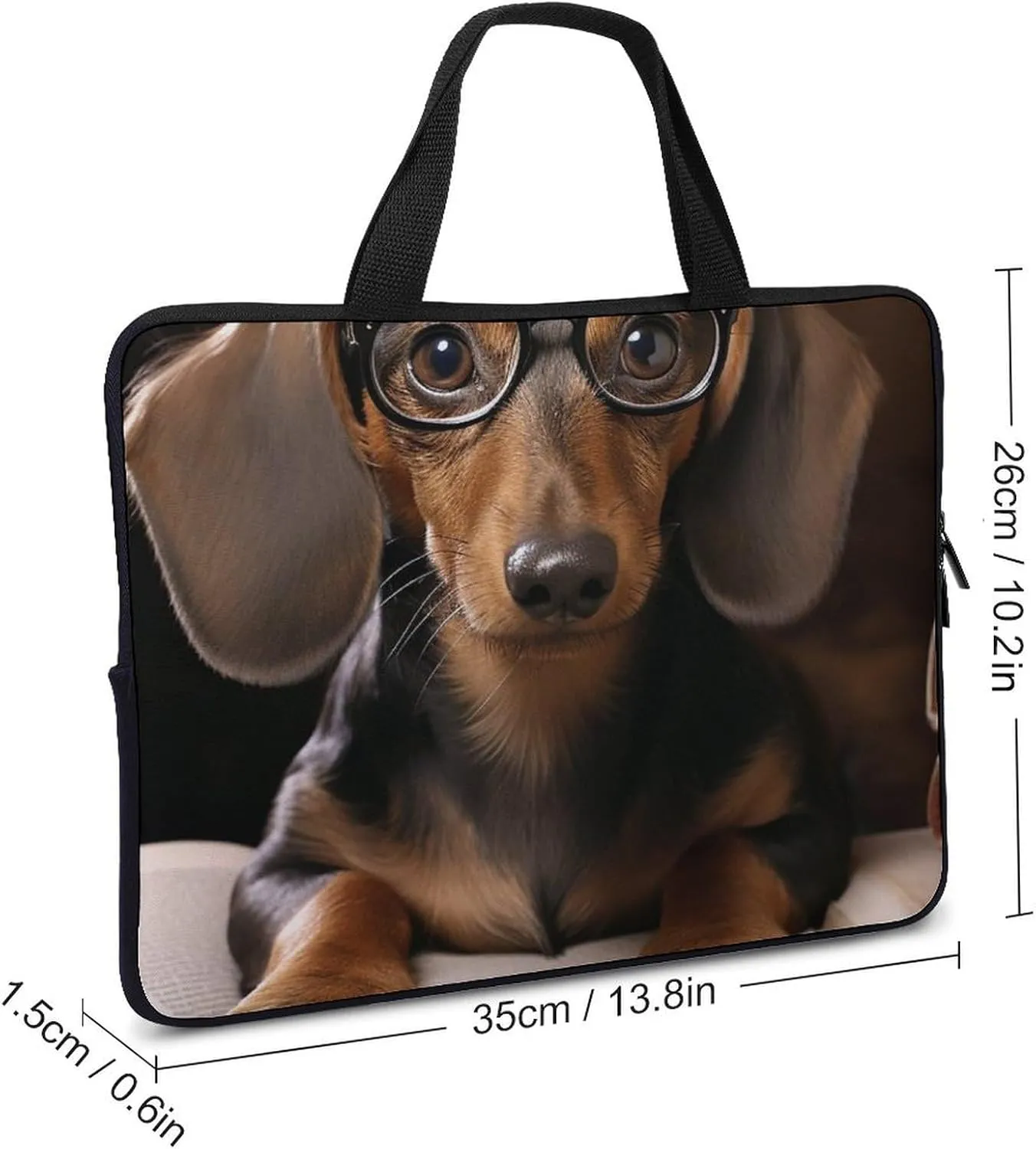 Dachshund Laptop Bag Durable Laptop Sleeve Water-Resistant Notebook Bag for Computer Or Tablet