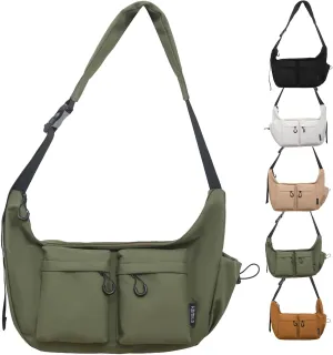 Dallaswind Large Capacity Messenger Canvas BagVintage Water Resistant Canvas SatchelLarge Crossbody Bag Shoulder Purse